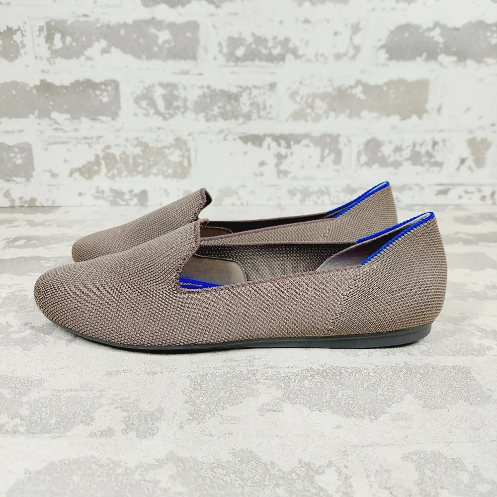 New Rothy's The Loafer Mocha Knit Round Toe Slip On Loafers T305 - Picture 2 of 10